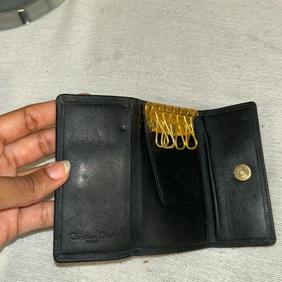 Christian Dior Coated Black Key Case Coin Pouch - Picture 4 of 9